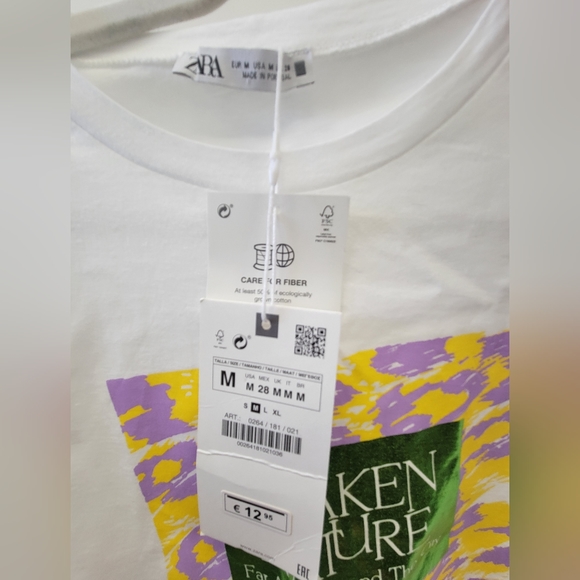 Zara white graphic t-shirt - Picture 6 of 6